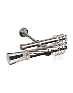 Карниз для штор АС ФОРОС Grace D25К/16Г + наконечники Вега хром Ас форос