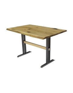 Обеденный стол Buro7 Двутавр с обзолом и сучками 120x80x76