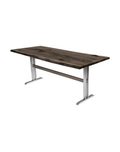 Обеденный стол Buro7 Двутавр с обзолом и сучками 180x80x76