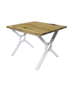 Обеденный стол Buro7 Икс-ромб с обзолом и сучками 120x80x76