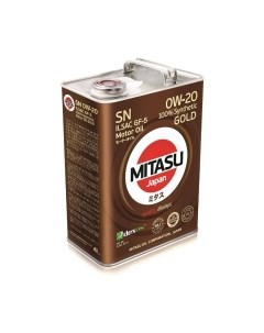 Моторное масло Mitasu Gold 0W20 / MJ-102-4