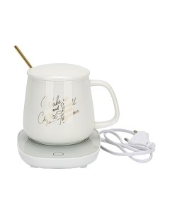 Кружка с ложкой Fissman 6099 с подогревателем