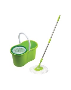 Набор для уборки Laima Ведро 7л/5л с отжимом швабра с круглой насадкой 2шт / 603624