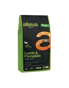 Сухой корм для собак Alleva Natural Для взр. собак мелк. пород с ягненком и тыквой / P00211