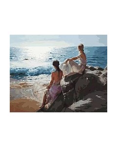 Картина по номерам БЕЛОСНЕЖКА У самого синего моря / 937-AB Белоснежка