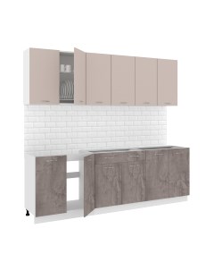 Кухонный гарнитур Кортекс-мебель Корнелия Лира-лайт 2.4м без столешницы