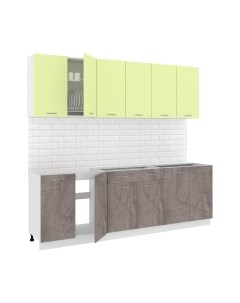 Кухонный гарнитур Кортекс-мебель Корнелия Лира-лайт 2.4м без столешницы