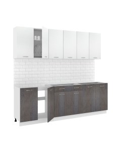 Кухонный гарнитур Кортекс-мебель Корнелия Лира-лайт 2.4м без столешницы