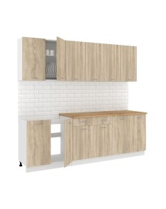 Кухонный гарнитур Кортекс-мебель Корнелия Лира-лайт 2.4м