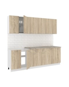 Кухонный гарнитур Кортекс-мебель Корнелия Лира-лайт 2.4м