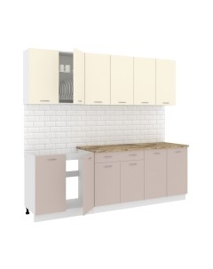 Кухонный гарнитур Кортекс-мебель Корнелия Лира-лайт 2.4м