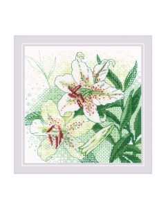 Набор для вышивания Белые лилии / 1915 Риолис
