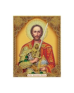 Набор алмазной вышивки Икона Александр Невский / АЖ-5017 Алмазная живопись
