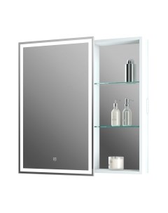 Шкаф с зеркалом для ванной Континент Aperio Led 80х80 L