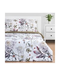 Комплект постельного белья Этель Пионы Евро / 7674482