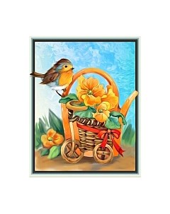 Набор алмазной вышивки Веселая малиновка / АЖ-1472 Алмазная живопись