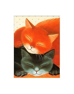 Набор алмазной вышивки Спящие коты / АЖ-1306 Алмазная живопись