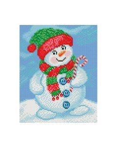Набор алмазной вышивки Снеговик в шапочке / 642-ST-S Белоснежка