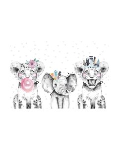 Фотообои листовые Vimala Зверята