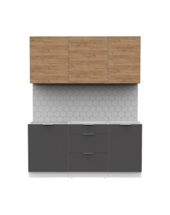 Кухонный гарнитур Интермебель Микс Топ-3 1.7м без столешницы