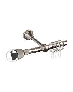 Карниз для штор Grace D16K + наконечники Жемчужина хром Ас форос