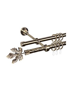 Карниз для штор АС ФОРОС Grace D16K/16Г + наконечники Клен Ас форос