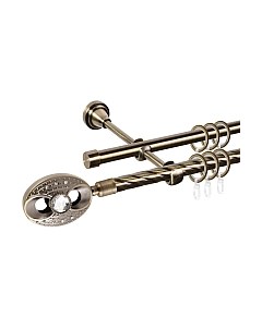 Карниз для штор АС ФОРОС Grace D16K/16Г + наконечники Игнацио Ас форос