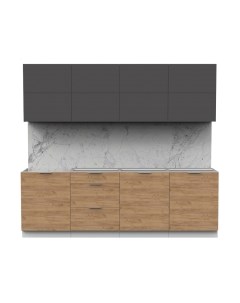 Кухонный гарнитур Интермебель Микс Топ-38 2.4м без столешницы