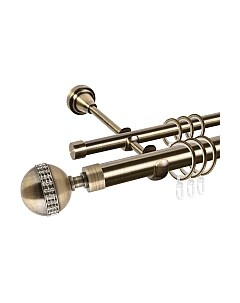 Карниз для штор АС ФОРОС Grace D25Г/16Г + наконечники Авея Ас форос