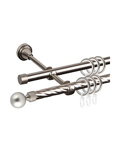 Карниз для штор АС ФОРОС Grace D16K/16Г + заглушка Шар малый Ас форос