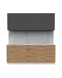 Кухонный гарнитур Интермебель Микс Топ-5 2.0м без столешницы