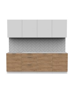 Кухонный гарнитур Интермебель Микс Топ-8 2.4м без столешницы