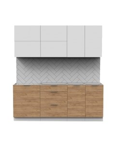 Кухонный гарнитур Интермебель Микс Топ-35 2.0м без столешницы