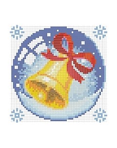 Набор алмазной вышивки Новогодний шарик с колокольчиком / АЖ-1257 Алмазная живопись