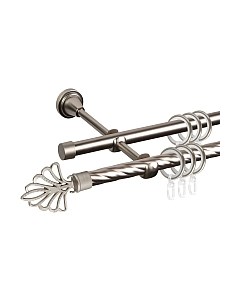 Карниз для штор АС ФОРОС Grace D16K/16Г + наконечники Веер Ас форос