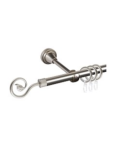 Карниз для штор АС ФОРОС Grace D16Г составной + наконечники Завиток одинарный Ас форос