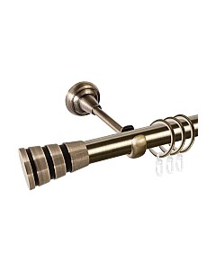 Карниз для штор АС ФОРОС Grace D25Г составной + наконечники Пегас черный Ас форос