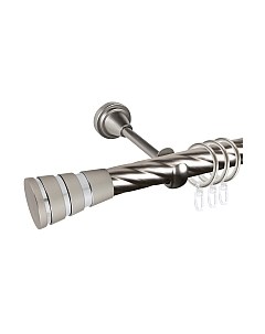 Карниз для штор АС ФОРОС Grace D25К составной + наконечники Пегас хром Ас форос