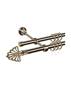 Карниз для штор АС ФОРОС Grace D16Г/16Г составной + наконечники Веер Ас форос