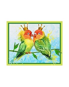 Набор алмазной вышивки Неразлучная парочка / АЖ-1471 Алмазная живопись