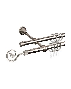 Карниз для штор АС ФОРОС Grace D16K/16Г + наконечники Завиток одинарный Ас форос