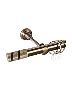 Карниз для штор АС ФОРОС Grace D25Г + наконечники Изольда черный Ас форос