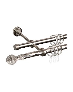 Карниз для штор АС ФОРОС Grace D16K/16Г составной + наконечники Ампир Ас форос