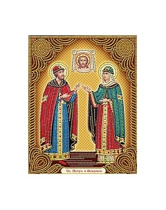 Набор алмазной вышивки Икона Петр и Феврония / АЖ-5022 Алмазная живопись