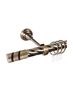 Карниз для штор АС ФОРОС Grace D25К составной + наконечники Изольда черный Ас форос