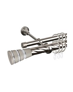 Карниз для штор АС ФОРОС Grace D25К/16Г составной + наконечники Пегас хром Ас форос