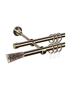 Карниз для штор АС ФОРОС Grace D16Г/16Г + наконечники Севилья Ас форос