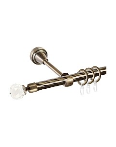 Карниз для штор АС ФОРОС Grace D16K + наконечники Кристалл Ас форос