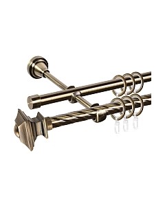 Карниз для штор АС ФОРОС Grace D16K/16Г + наконечники Верди Ас форос