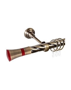 Карниз для штор АС ФОРОС Grace D25К + наконечники Люксор красный Ас форос